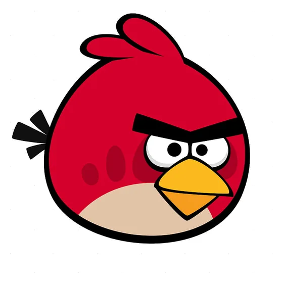 Antes: o passarinho vermelho de Angry Birds, o arquivo de imagem original
