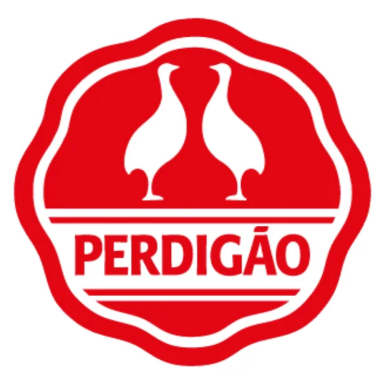 Antes: o selo da Perdigão com as duas aves, o arquivo de imagem original