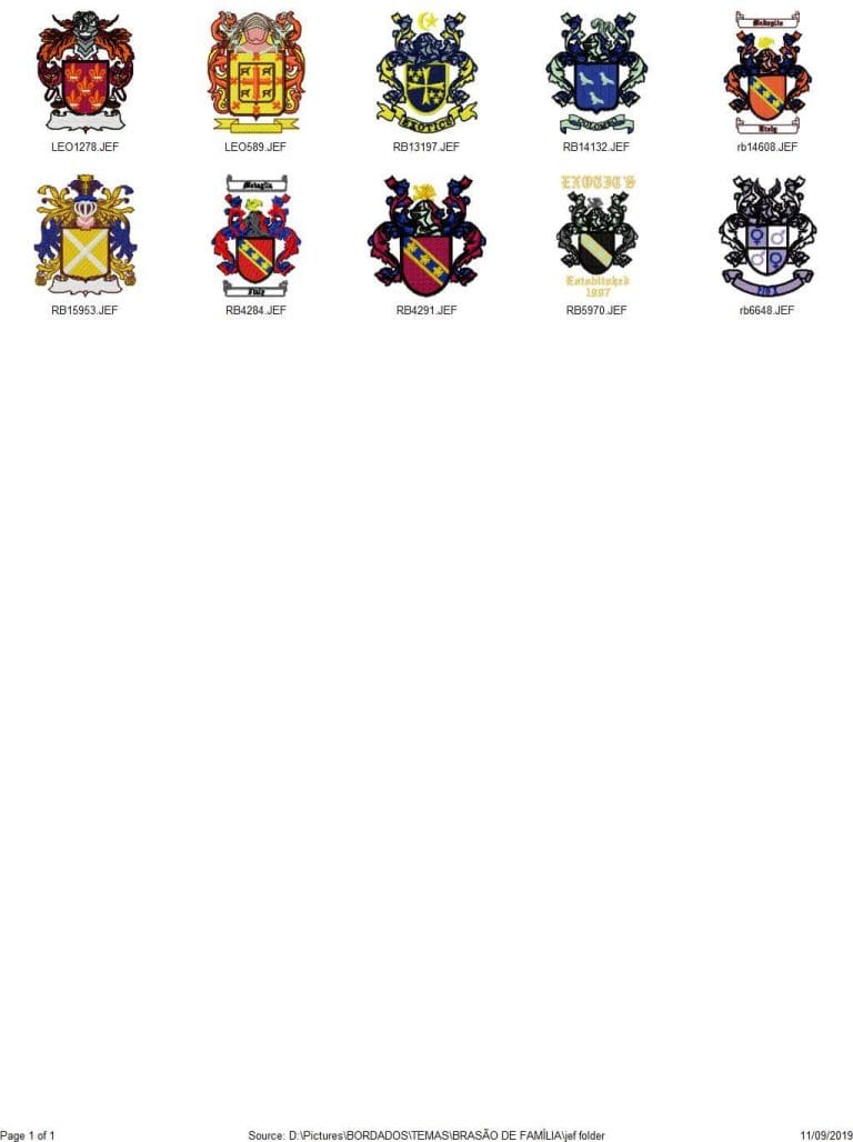 BRASÃO DE FAMÍLIAS