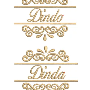 Matriz de Bordado Arabesco Dinda e Dindo
