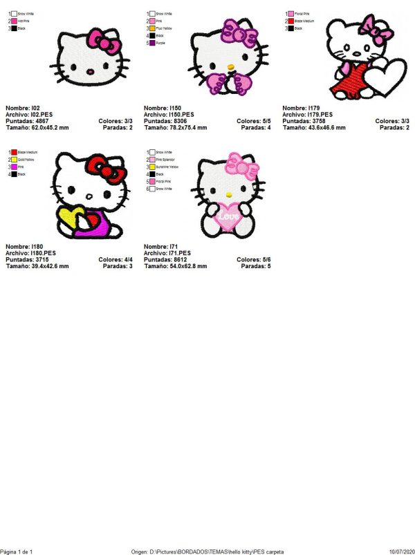 Pacote matrizes Hello Kitty