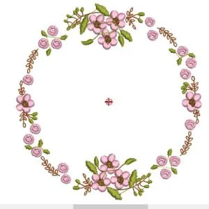 Matriz de Moldura Bordado Floral Delicado