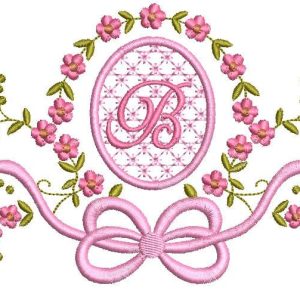 Moldura Floral com Laço