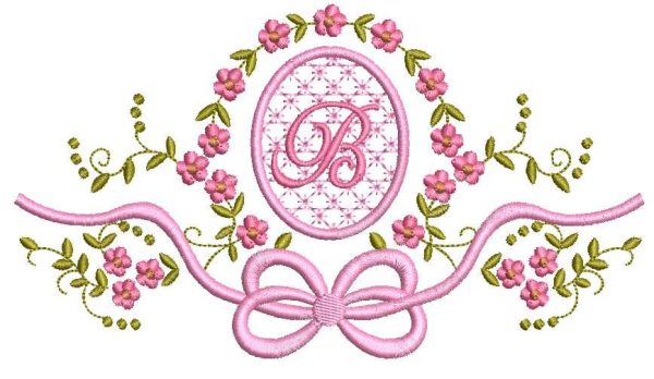 Moldura Floral com Laço