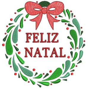 Matriz de Bordado Moldura Natal