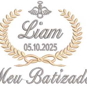 MATRIZ DE BORDADO MEU BATIZADO