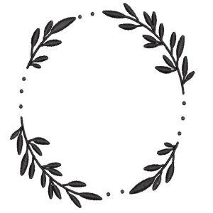 Matriz de Bordado Moldura Ramos