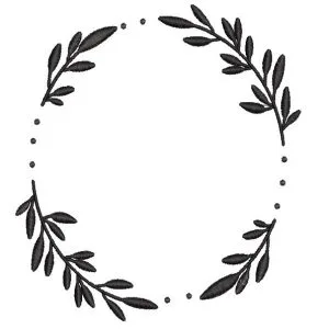 Matriz de Bordado Moldura Ramos