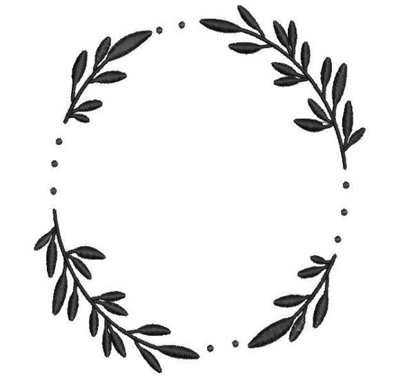 Matriz de Bordado Moldura Ramos