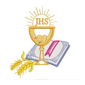Matriz de Bordado Litúrgica Católica JHS