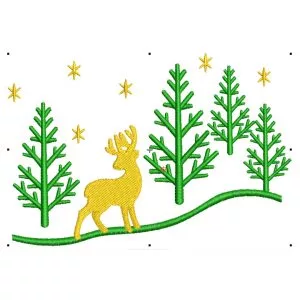 Matriz de Bordado Árvore de Natal e Hena