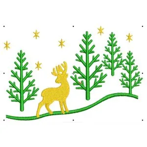 Matriz de Bordado Árvore de Natal e Hena