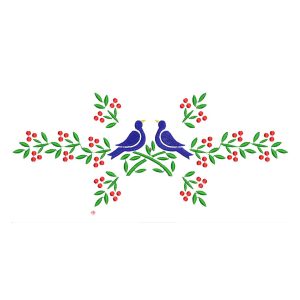 Matriz de Bordado Casal de Pássaros