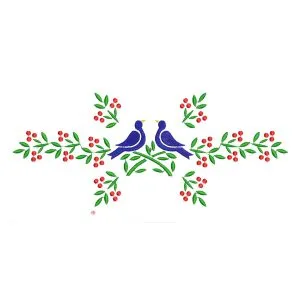 Matriz de Bordado Casal de Pássaros