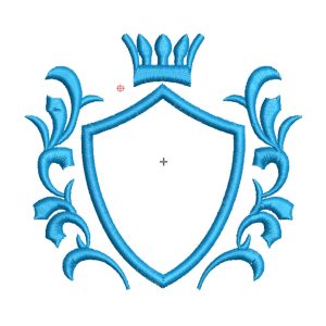 Matriz de Bordado Moldura Monograma Coroa