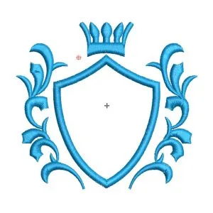 Matriz de Bordado Moldura Monograma Coroa