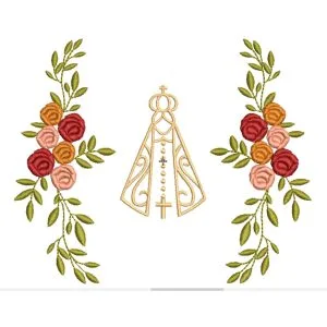Matriz de Bordado Nossa Senhora com Rosas
