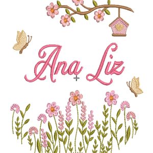 Matriz de Bordado- Moldura para Porta Maternidade Jardim