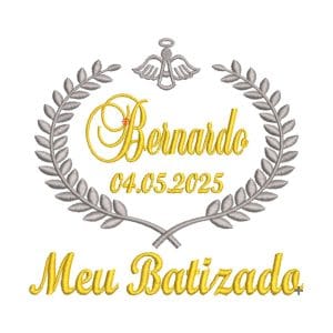 Matriz de Bordado Meu Batizado Anjinho