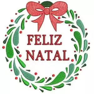 Matriz de Bordado Moldura Natal