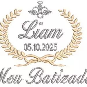 MATRIZ DE BORDADO MEU BATIZADO