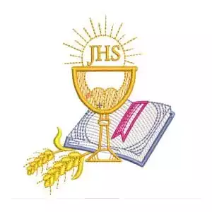 Matriz de Bordado Litúrgica Católica JHS