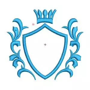 Matriz de Bordado Moldura Monograma Coroa