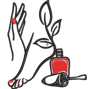 Matriz de Bordado Manicure e Pedicure