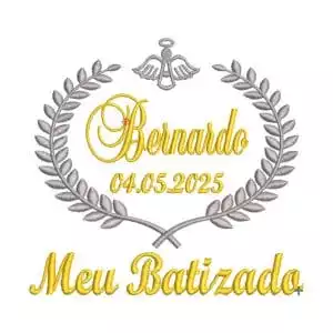 Matriz de Bordado Meu Batizado Anjinho
