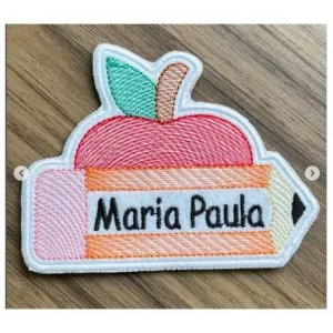 Matriz de Bordado TAG/APLIQUE Volta as aulas