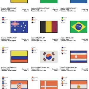 Pacote Matrizes COPA DO MUNDO- bandeiras e escudos
